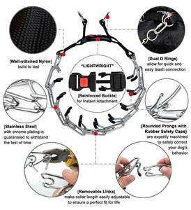 <span class=keywords><strong>Collar</strong></span> de pellizco de perro personalizado con cubierta de nailon con hebilla de liberación rápida - Product Image 4