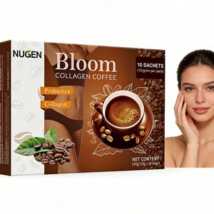 Instant Slimming <b>Chocolate</b> Flavor <b>Bitter</b> Taste Coffee Sugar Glutenin Collagen Bloom White Powder 100g Top Grade Box - Product Image 1