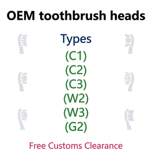 Cabezales de Repuesto para Cepillo de Dientes Eléctrico OLB W2 C3 de la Mejor Calidad, Compatibles, Paquete de 4 - Product Image 1
