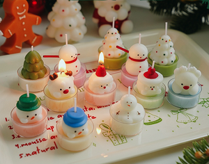 Collection <span class=keywords><strong>de</strong></span> Noël <span class=keywords><strong>Bougie</strong></span> aromathérapeutique créative - Parfums festifs, décoration cosy pour l'ambiance des fêtes et les rassemblements familiaux - Product Image 1