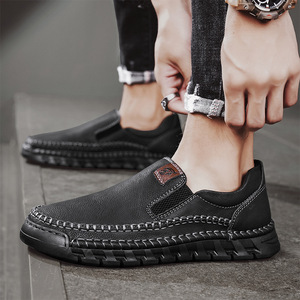 Nuevos modelos <span class=keywords><strong>Vintage</strong></span> de alta calidad zapatos hechos a mano hombres venta al por mayor 2025 cuero genuino Slip-on Real vaca mocasines Casual - Product Image 5