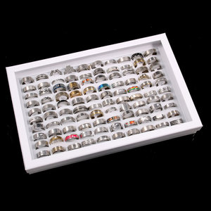Cincin Pria <span class=keywords><strong>Stainless</strong></span> Steel Murah Grosir, Perhiasan untuk Pria dan Wanita, Hadiah Perhiasan, Batch Campuran Cincin - Product Image 4