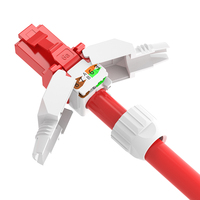 Connecteur RJ45 Nouvelle Génération avec Câble Ethernet, Fiche Modulaire 8P8C sans Outil Cat6 Cat6a Compatible Cat5e Cat6