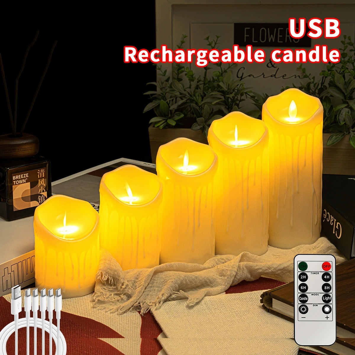 Blanc chaud, paquet de 5 pièces