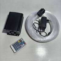Illuminateur à fibres optiques RGBW 18W avec télécommande + application pour éclairage LED et plafonds étoilés, pour kits de fibres optiques pour voitures