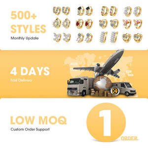 Parure de bijoux de luxe plaqué or 14 carats avec zircon, collier et boucles d'oreilles tendance, ensemble de bijoux de mariée personnalisé, haute qualité, inaltérable - Product Image 5