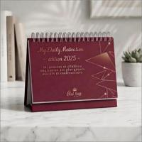 Calendrier de bureau personnalisé inspirant avec reliure spirale pour 365 jours, planificateur quotidien