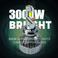 Lampu Mobil LED V60 Berkualitas Tinggi 300W Daya Tinggi 30000lm Hb3 Hb4 H11 LED dengan Canbus Lampu Depan Mobil LED H4