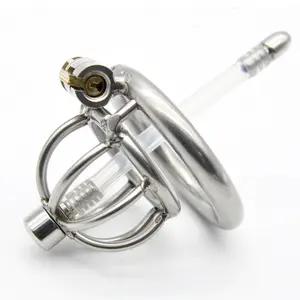 Stealth Lock dispositivo di castità maschile in acciaio inossidabile gabbia per cazzo Super piccola con catetere