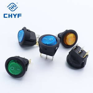 Interrupteur à bascule rond SPST 6A 250V 10A 125V AC ON-OFF, interrupteur à bascule LED 12V, interrupteur à bascule LED avec point lumineux, interrupteur à bascule éclairé par LED pour tableau de bord de voiture, <span class=keywords><strong>bateau</strong></span> - Product Image 5