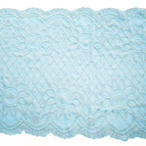 Light Blue Eco-Friendly <strong>Stretch</strong> <strong>Lace</strong> Trim <strong>Stock</strong> <strong>Lace</strong> <strong>Fabric</strong> for Garment Accessories - Product Image 4