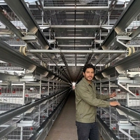 Ferme avicole en acier de type H avec batterie Cage volaille augar oeuf poulet oiseau élevage caractéristiques composants de roulement de moteur automatique