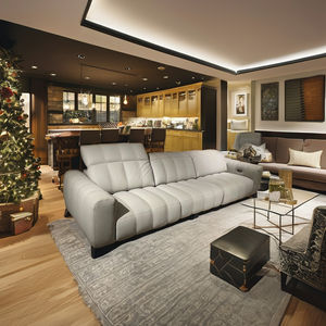 高級3シーターパワーヘッドレストリクライナーソファストレートラインデザインナパピアノキー本革モダン家庭用家具 - Product Image 3