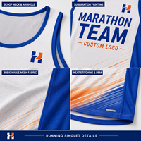 Vêtements de course à pied personnalisés avec logo, tailles XS-4XL, coupe ajustée, séchage rapide, pour équipes de marathon