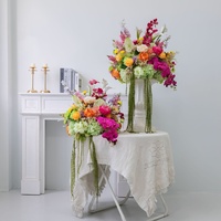 Boule de fleurs artificielles en soie, rose colorée, hautement recommandée, pour la décoration de la maison et des mariages