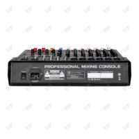 Table de mixage audio professionnelle EIF XFX-8 à 8 canaux avec effets intégrés, Bluetooth, enregistrement USB, compatible karaoké pour diffusion en direct