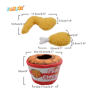 ของเล่นสุนัขแบบนุ่มรูปไก่ทอด ซีรีส์ดีไซน์ใหม่จาก Famipet Wholesale ของเล่นบีบมีเสียงสำหรับสัตว์เลี้ยง - Product Image 2