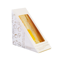 Vente en gros de papier d'emballage pour sandwich personnalisé boîte à lunch alimentaire jetable petit déjeuner pain dessert emballage sandwich boîte à emporter
