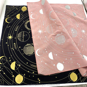 22 "x 22" पूर्ण मुद्रित मोटे मखमल कपड़े के साथ वेदी कपड़े ट्रिपल मून पेंटग्राम टैट कपड़े - Product Image 1