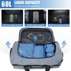 <span class=keywords><strong>Sac</strong></span> de sport personnalisé pour homme, <span class=keywords><strong>sac</strong></span> de voyage imperméable 60L/90L, grand <span class=keywords><strong>sac</strong></span> à dos de voyage convertible et robuste, <span class=keywords><strong>sac</strong></span> de sport - Product Image 5