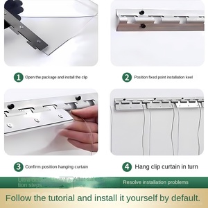 Tirai pintu lembut PVC transparan, untuk empat musim, partisi AC hangat untuk penggunaan komersial rumah tangga, pemotong - Product Image 4