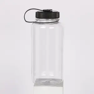 Bouteille d'eau de gymnastique réutilisable potable transparente personnalisée Bouteilles d'eau Nalgene en plastique de sport de voyage avec logo
