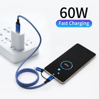 Câble de données magnétique USB-C PD 60W à charge rapide et auto-enroulable 3A en nylon pour accessoires mobiles iOS – Vente en gros