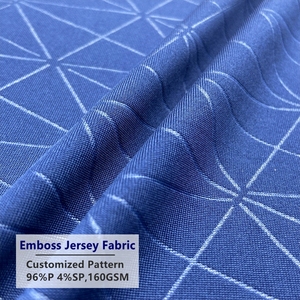 Tessuto Jersey DBP Goffrato 96% Poliestere 4% Spandex Lavorato a Maglia con Motivo Geometrico Personalizzato 160gsm DTY per Magliette - Product Image 1