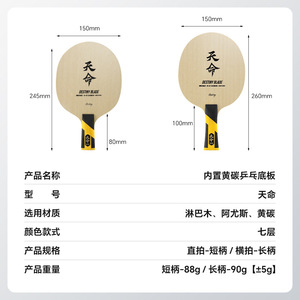 YoungJoy BOER <span class=keywords><strong>Destiny</strong></span> hoja profesional hoja interior de carbono ofensivo hoja de raqueta de tenis de mesa - Product Image 3