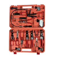 Ensemble de 16 pinces à collier pour tuyaux professionnelles, kit d'outils complet pour mécanicien automobile avec pinces flexibles pour fils et conduites de carburant