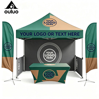 Carpa de Exhibición Comercial con Estructura de Acero de 3x3 m, Lona Oxford 300D de una Sola Capa, Impermeable, Cuadrada, para Stands de Exhibición Corporativos