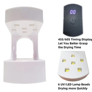 Lampe UV pour manucure avec câble USB, sécheuse à vernis à ongles en gel, utilisation à domicile et en voyage, nouvelle lampe de séchage des ongles UV 6 LED, mini sécheuse à ongles - Product Image 2