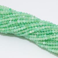Perles rondes facettées en chrysoprase naturelle 3,2 mm