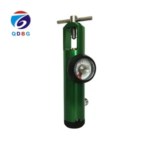 CGA870 bağlı küçük oksijen tankı regülatörü 0-4 LPM ozon tedavisi kullanımı