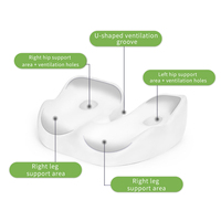 Coussin de siège personnalisé en mousse à mémoire de forme, ergonomique en forme de W, orthopédique, antidérapant, avec soutien du coccyx et des fesses, respirant et perforé