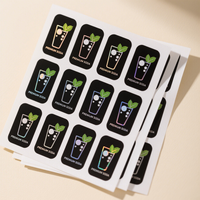 Feuille d'autocollants personnalisés en PET mat, découpés à la forme, avec logo imprimé, imperméables et adhésifs amovibles pour agenda et loisirs créatifs, vente en gros
