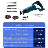 Gergaji Bolak-Balik Tanpa Kabel 21V Portabel Tanpa Sikat untuk Memotong Kayu dan Logam