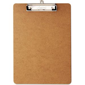Universal 05562 Hardboard Clipboard 1/2-Inch Capacity Brown 6/Pack-8 1/2w X 12h Paper and <b>Plastic</b> Storage Clipboard - Product Image 2