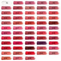 Gloss à lèvres liquide mat longue tenue, imperméable, sans logo, 58 couleurs, étiquette privée personnalisée, fournisseur OEM, vente en gros