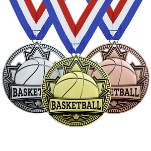 Juego de Medallas de Baloncesto, Oro, Plata, Bronce, Aleación de Zinc, Fundición a Presión, Grabado, Impresión, Medallas Deportivas Circulares - Product Image 4