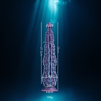 Juguete Sexual Anal de Silicona Líquida Impermeable Multicolor con Forma de Tentáculo de Pulpo, Masturbador para Mujeres, Pene Artificial