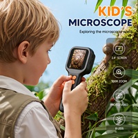 Cadeau d'anniversaire pour enfants, microscope électronique numérique Inskam 392, jouet avec caméra 2MP, grossissement 500x, apprentissage STEM, écran IPS 2,4 pouces, 8
