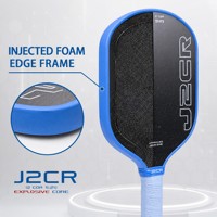 Raquette de pickleball professionnelle J2CR approuvée USAPA, noyau explosif EPP, face en fibre de carbone, 16 mm, haute puissance