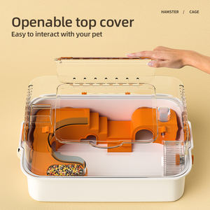 /<span class=keywords><strong>Cage</strong></span> à cochon en acrylique pour lapin cochon d'inde Hamster <span class=keywords><strong>cage</strong></span> à hamster à roue de course intérieure et extérieure - Product Image 4