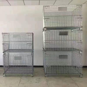 Jaula de Almacenamiento Plegable Industrial de Alta Resistencia, Contenedor de Malla Metálica Plegable - Product Image 4