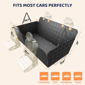 Hamaca para perro mascota para coche SUV camiones impermeable extensor de asiento trasero de fondo duro para cubierta de asiento de coche de perro para asiento trasero - Product Image 3