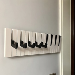 Piano Key <b>Wall</b> Hooks Rectangle Shape Easy Install For Entryway Coat Rack - Product Image 2