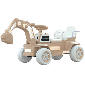 Voiture électrique pour enfant Hums, excavatrice à deux places, pour enfants de 2 à 4 ans, jouet véhicule d'ingénierie avec lumières et sons - Product Image 1