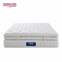 Matelas de luxe double Euro Top OEM/ODM LOONGFUNG fait main, respirant, en tissu de lin naturel, avec crins de cheval et laine authentiques