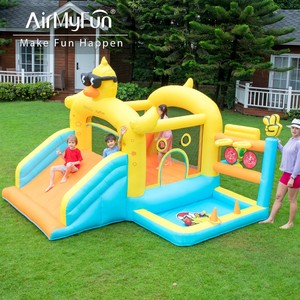 Trong Kho Vịt Vàng Chủ Đề Inflatable Lâu Đài <span class=keywords><strong>Bouncy</strong></span> Nhà Sử Dụng Nhà Bị Trả Lại Với Nhảy Lâu Đài Trượt Combo Cho Các Bên - Product Image 5